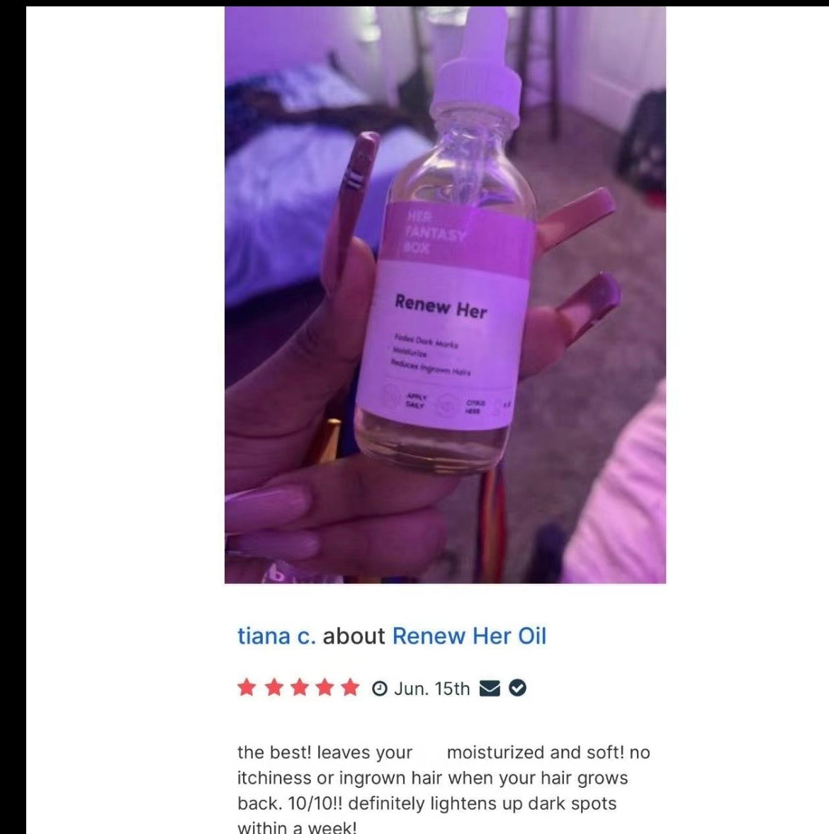 Renew Her Oil For Hydrated, Yummy, Glowing Skin